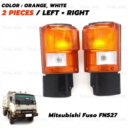 ชุด ไฟเลี้ยว ข้างซ้าย+ขวา 24V 2 ชิ้น ฝาส้ม สำหรับ Mitsubishi Fuso FN527 Truck ปี 1985-1989